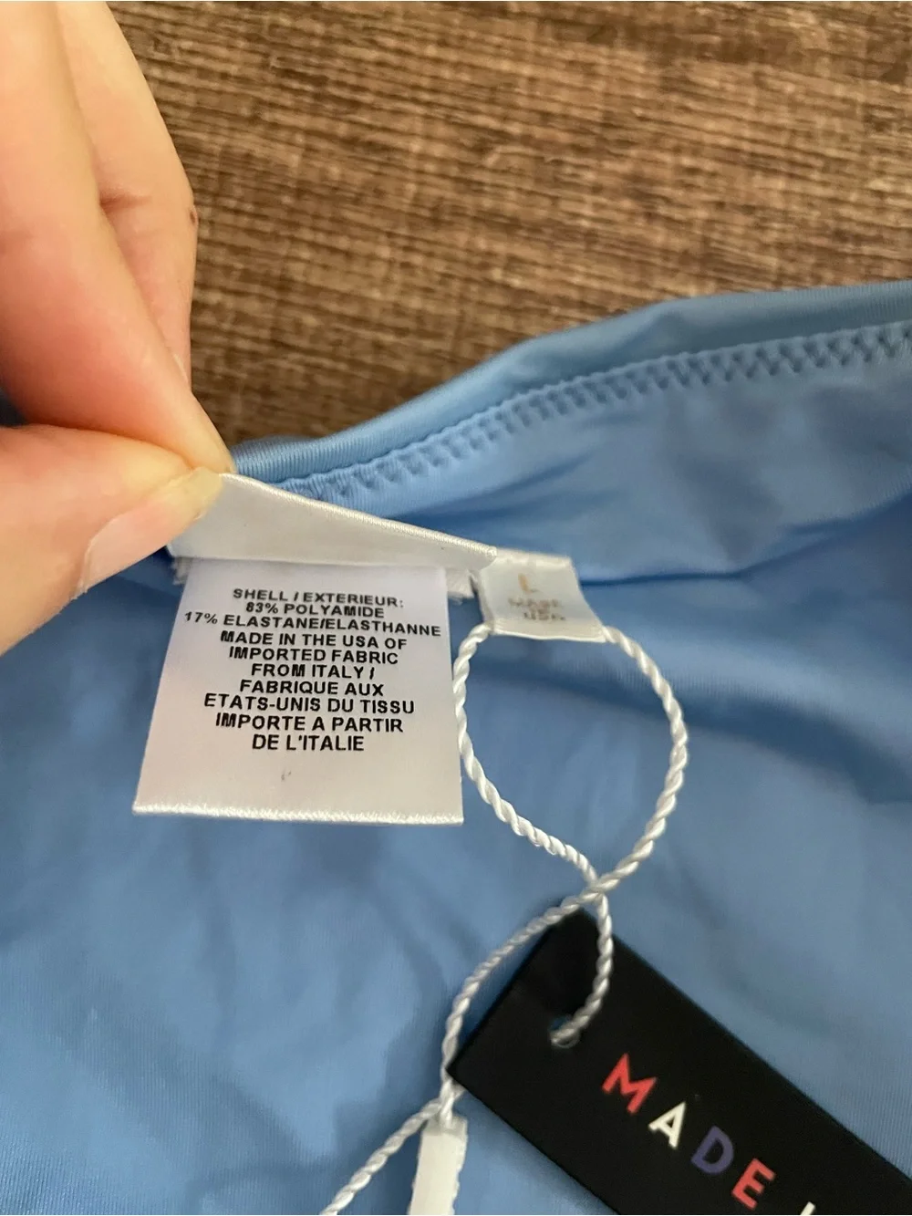 NWT Milly Cabana St. Lucia Bikini Bottom Blue Size Large